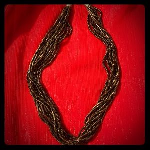 Chocolate brown premiere design necklace